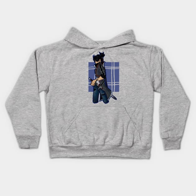 Stylus' Jason (Square) Kids Hoodie by Nic Stylus